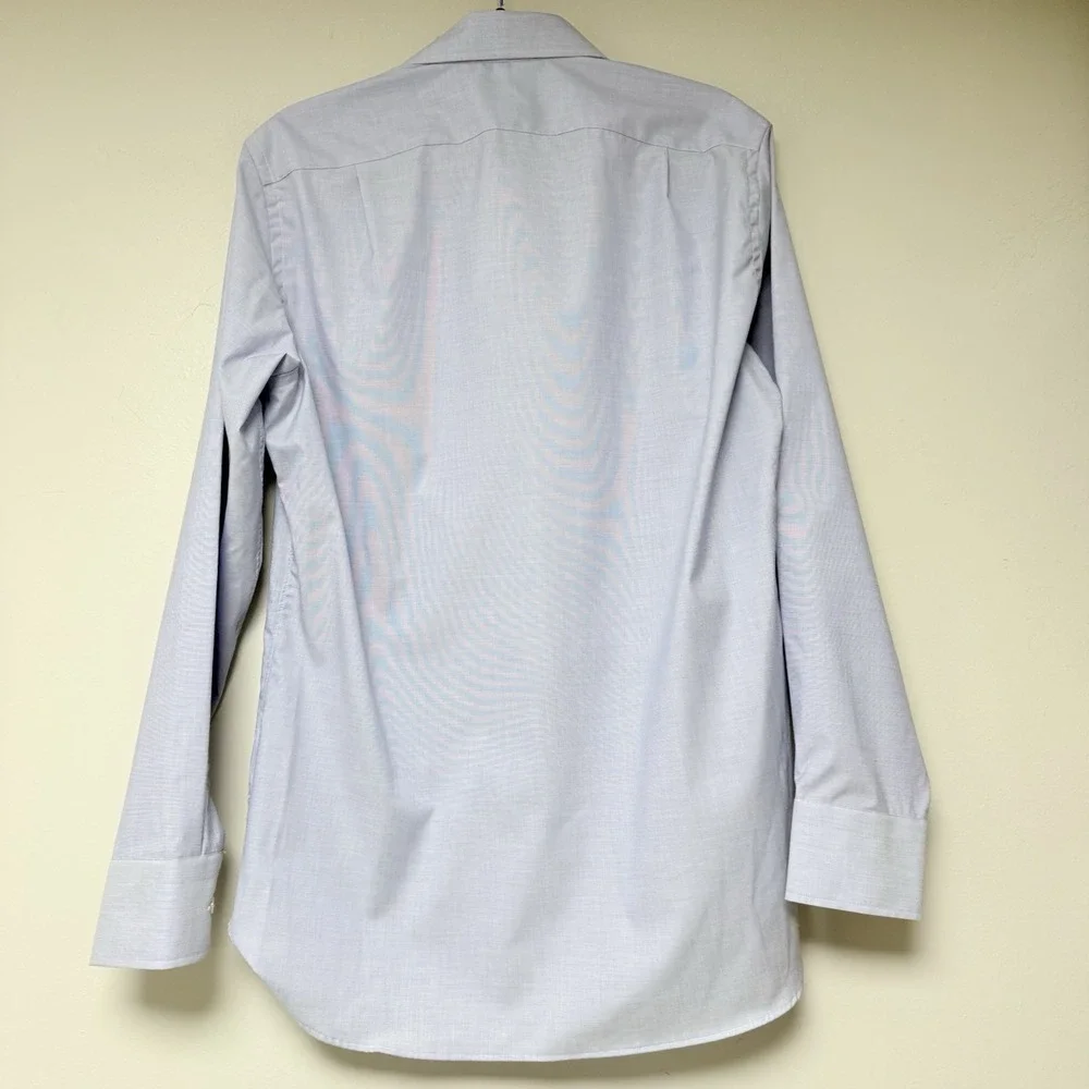 J‎ Crew Classic Fit Men's Long Sleeve Blue Button Up Size 15/33 New